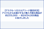 【アスクル注文再開復旧状況】アスクルからお届けするご購入可能な商品が約2万5,000から約24万4,000商品に拡大しました（2026年1月15日更新）